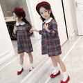 秋裝韓版中大童格子娃娃領連衣裙/洋裝_9 秋裝韓版中大童格子娃娃領連衣裙/洋裝_9