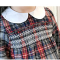 秋裝韓版中大童格子娃娃領連衣裙/洋裝_6 秋裝韓版中大童格子娃娃領連衣裙/洋裝_6