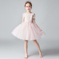 外貿韓版中大童甜美立體蕾絲繡花公主裙/禮服(粉色)_2 外貿韓版中大童甜美立體蕾絲繡花公主裙/禮服(粉色)_2