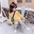 秋裝新款可愛笑臉圖案上衣+拼色長褲二件套(黃) 現貨_1 秋裝新款可愛笑臉圖案上衣+拼色長褲二件套(黃) 現貨_1