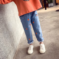 秋裝新款韓版中大童草莓印花牛仔褲/長褲_2 秋裝新款韓版中大童草莓印花牛仔褲/長褲_2