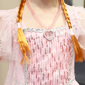 秋裝新款中大童閃亮艾莎公主長披風公主裙(粉色)_7 秋裝新款中大童閃亮艾莎公主長披風公主裙(粉色)_7