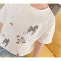 2021夏裝韓版中大童亮片小木馬上衣/T恤(白色) 2021夏裝韓版中大童亮片小木馬上衣/T恤(白色)