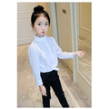 秋款韓版中大童花邊領長袖白色襯衫/上衣_3 秋款韓版中大童花邊領長袖白色襯衫/上衣_3