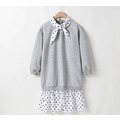 2020秋款韓版中大童點點拼接假二件灰色連衣裙_8 2020秋款韓版中大童點點拼接假二件灰色連衣裙_8