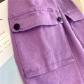 2020秋款韓版中大童休閒工裝寬版紫色長褲_7 2020秋款韓版中大童休閒工裝寬版紫色長褲_7