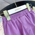 2020秋款韓版中大童休閒工裝寬版紫色長褲_4 2020秋款韓版中大童休閒工裝寬版紫色長褲_4