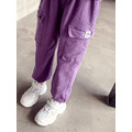 2020秋款韓版中大童休閒工裝寬版紫色長褲_3 2020秋款韓版中大童休閒工裝寬版紫色長褲_3