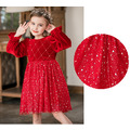 2020冬款加絨韓版中大童金絲絨紅色閃亮公主裙_4 2020冬款加絨韓版中大童金絲絨紅色閃亮公主裙_4