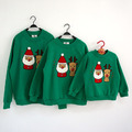 韓國東大門2020冬款加絨男女童聖誕老人糜鹿上衣/親子裝(綠色) 韓國東大門2020冬款加絨男女童聖誕老人糜鹿上衣/親子裝(綠色)