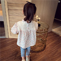 2021春裝韓版中大童小碎花花邊長袖上衣/娃娃衫(白色)_5 2021春裝韓版中大童小碎花花邊長袖上衣/娃娃衫(白色)_5