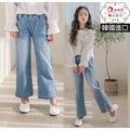 【韓國正品】春款中大童直筒寬鬆牛仔褲/長褲(2色) 【韓國正品】春款中大童直筒寬鬆牛仔褲/長褲(2色)