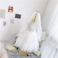 2021夏裝韓版甜美蕾絲刺繡白紗公主裙/花童/小禮服(附皇冠頭紗)_5 2021夏裝韓版甜美蕾絲刺繡白紗公主裙/花童/小禮服(附皇冠頭紗)_5