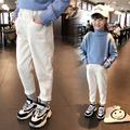 2021夏裝韓版中大童白色彈力休閒蘿蔔褲/長褲 2021夏裝韓版中大童白色彈力休閒蘿蔔褲/長褲