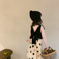 2021夏裝韓版蝴蝶結露背上衣+圓點長裙二件套_3 2021夏裝韓版蝴蝶結露背上衣+圓點長裙二件套_3