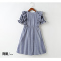 2021夏裝韓版中大童V領寬鬆條紋中長款連衣裙_9 2021夏裝韓版中大童V領寬鬆條紋中長款連衣裙_9