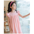 2021夏裝韓版中大童小清新寬版飛袖連衣裙(粉色)現貨_8 2021夏裝韓版中大童小清新寬版飛袖連衣裙(粉色)現貨_8