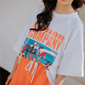 2021夏裝韓版中大童寬鬆版印花上衣+橘色短褲二件套_3 2021夏裝韓版中大童寬鬆版印花上衣+橘色短褲二件套_3