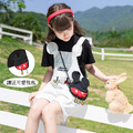2021夏裝韓版中大童黑色上衣+可愛米奇吊帶褲二件套(送包包) 2021夏裝韓版中大童黑色上衣+可愛米奇吊帶褲二件套(送包包)
