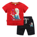2021夏裝韓版中大童休閒款冰雪奇緣上衣+短褲二件套(4款)_1 2021夏裝韓版中大童休閒款冰雪奇緣上衣+短褲二件套(4款)_1