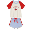 2021夏裝韓版中大童草莓拼色上衣+短褲二件套/休閒服_1 2021夏裝韓版中大童草莓拼色上衣+短褲二件套/休閒服_1