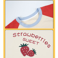 2021夏裝韓版中大童草莓拼色上衣+短褲二件套/休閒服_2 2021夏裝韓版中大童草莓拼色上衣+短褲二件套/休閒服_2