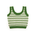 2021秋裝韓版中大童綠白花紋針織毛衣背心(現貨)_5 2021秋裝韓版中大童綠白花紋針織毛衣背心(現貨)_5