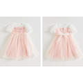 2022夏裝韓版中大童澎澎袖閃片網紗洋裝/公主裙/畢業禮服(送髮飾) 粉色_5 2022夏裝韓版中大童澎澎袖閃片網紗洋裝/公主裙/畢業禮服(送髮飾) 粉色_5