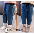冬款韓版加絨小兔子刺繡牛仔長褲/休閒長褲(2色)_1 冬款韓版加絨小兔子刺繡牛仔長褲/休閒長褲(2色)_1
