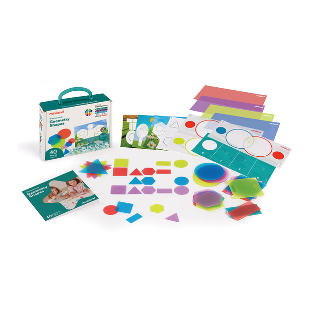 【西班牙miniland】透明/透光幾何圖形40入 【西班牙miniland】透明/透光幾何圖形40入