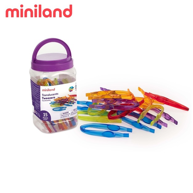 【西班牙miniland】半透明/透光筆握手指訓練夾15入 【西班牙miniland】半透明/透光筆握手指訓練夾15入