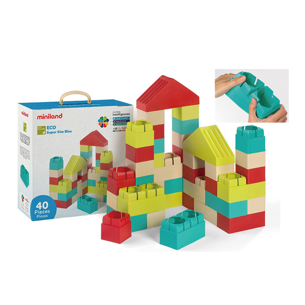 【西班牙miniland】ECO大尺寸軟積木40入 【西班牙miniland】ECO大尺寸軟積木40入