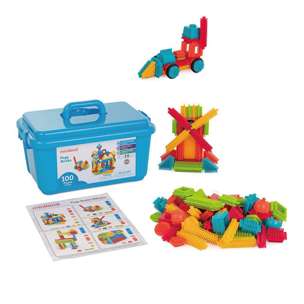 【西班牙miniland】統感鬃毛積木組(含教學卡/手提箱) 【西班牙miniland】統感鬃毛積木組(含教學卡/手提箱)