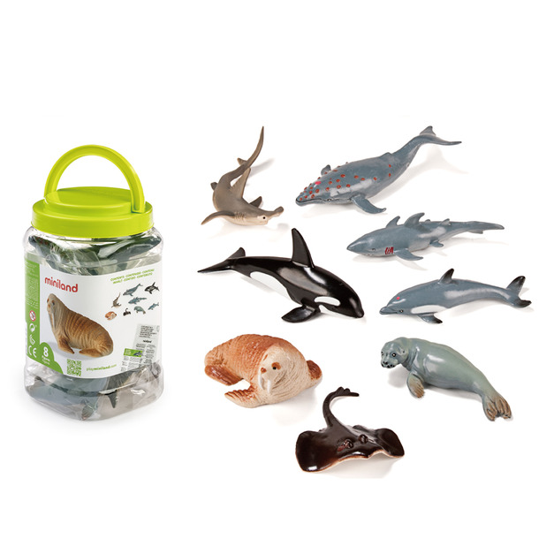 【西班牙miniland】動物星球8件組-海洋動物 【西班牙miniland】動物星球8件組-海洋動物