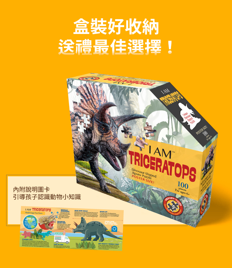 I AM 拼圖|我是三角龍, 100 系列
