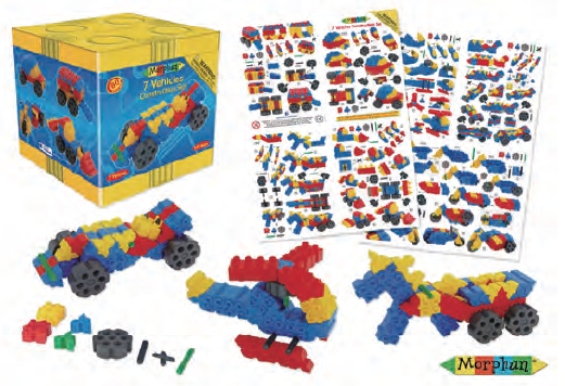 英國Morphun 莫兒方創意積木/Vehicles車輛結構(80pcs)