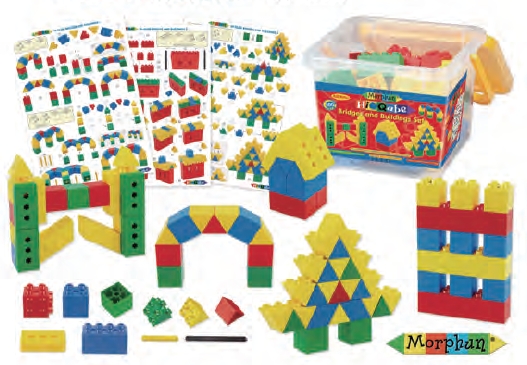 英國Morphun 莫兒方創意積木/HI-Qube幼兒建構(110pcs)