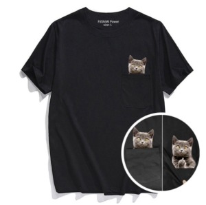 貓咪比中指純棉T恤(多色可選) 貓咪比中指純棉T恤(多色可選)