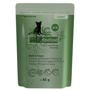 德國 凱茲 CATZ 經典美食家系列主食餐包15號-雞肉+雉雞 85g 德國 凱茲 CATZ 經典美食家系列主食餐包15號-雞肉+雉雞 85g