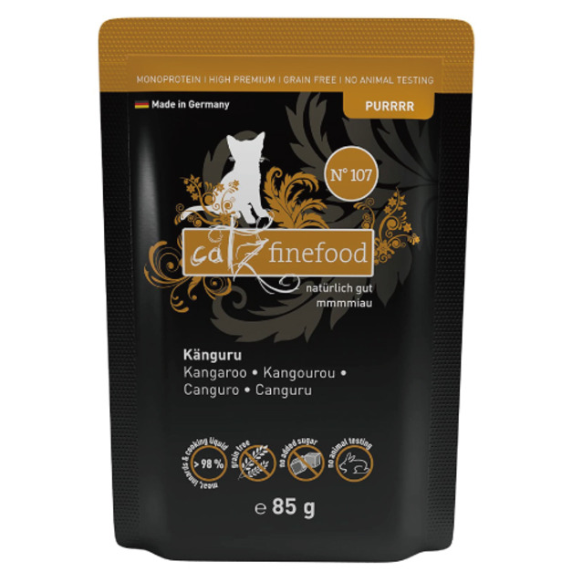 德國 凱茲 CATZ 單一純肉低敏無穀主食餐包107號-袋鼠 85g