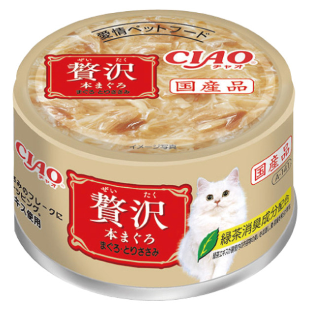 CIAO 超豪華寵愛貓罐-鮪魚+雞肉 80g