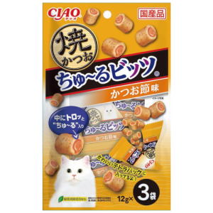 CIAO 燒鰹魚捲心肉泥-柴魚片 12gx3入 CIAO 燒鰹魚捲心肉泥-柴魚片 12gx3入