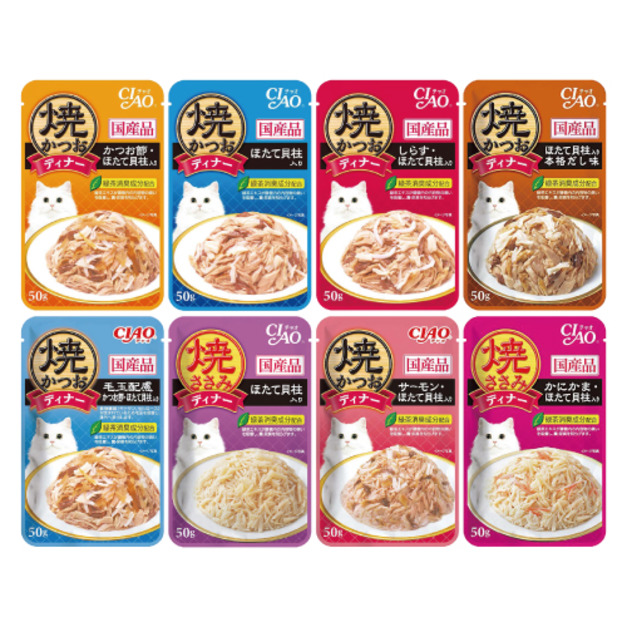 CIAO 燒鰹魚 DINNER系列餐包50g系列-隨機16包/盒