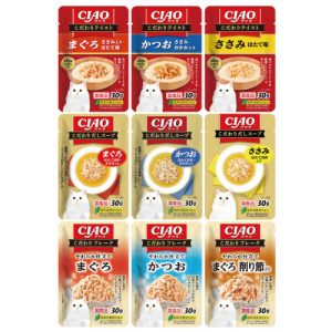 CIAO 極致濃湯肉塊餐包30g-隨機口味 16包/盒 CIAO 極致濃湯肉塊餐包30g-隨機口味 16包/盒