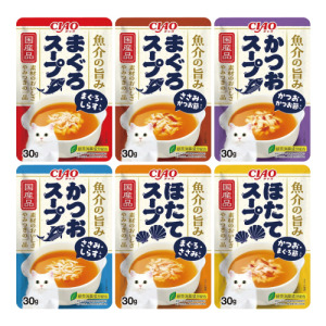 CIAO 鮪魚鰹魚扇貝餐包30g-隨機口味 16包/盒 CIAO 鮪魚鰹魚扇貝餐包30g-隨機口味 16包/盒