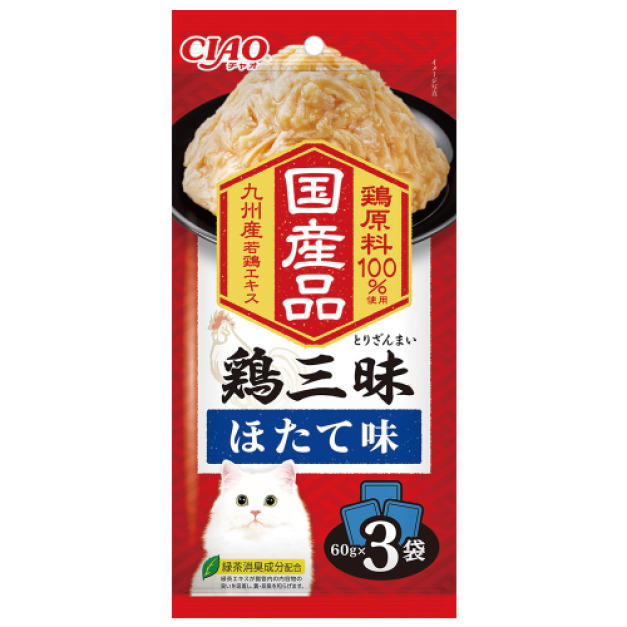 CIAO 貓用雞三味凍餐包-扇貝 60gx3袋 CIAO 貓用雞三味凍餐包-扇貝 60gx3袋