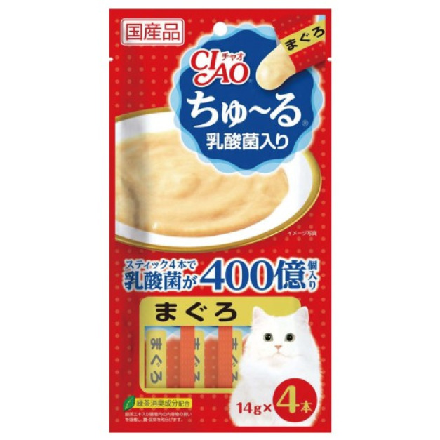 CIAO 啾嚕乳酸菌肉泥 (鮪魚)14g*4條 CIAO 啾嚕乳酸菌肉泥 (鮪魚)14g*4條