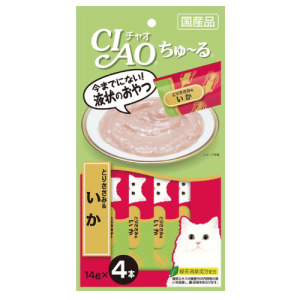CIAO 啾嚕肉泥(雞肉+魷魚)14gx4條 CIAO 啾嚕肉泥(雞肉+魷魚)14gx4條