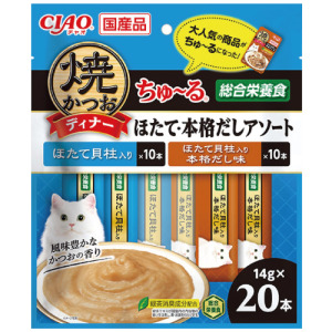 CIAO 烤鰹魚肉泥-扇貝高湯 14gx20入 CIAO 烤鰹魚肉泥-扇貝高湯 14gx20入