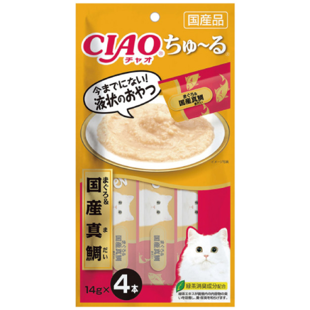 CIAO 啾嚕肉泥(日本產真鯛)14gx4條 CIAO 啾嚕肉泥(日本產真鯛)14gx4條